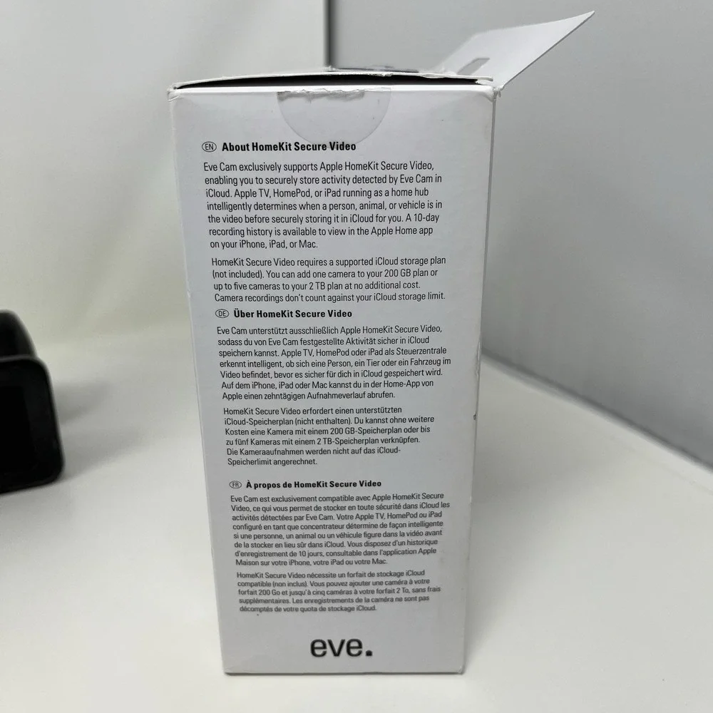 Eve Cam 501E Secure Indoor Camera Apple HomeKit Smart WiFi Camera Tested Working
